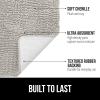 GORILLA GRIP Bath Rug Mat 36×24, Thick Absorbent Chenille, Quick Dry Microfiber Mats, Rubber Backing Washable Shower Floor Rugs, Bathmat Runner, US Designed Bathroom Home Decor Accessories Gray Beige(Light Gray)