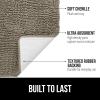 GORILLA GRIP Bath Rug Mat 36×24, Thick Absorbent Chenille, Quick Dry Microfiber Mats, Rubber Backing Washable Shower Floor Rugs, Bathmat Runner, US Designed Bathroom Home Decor Accessories Gray Beige(Latte)