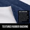 GORILLA GRIP Bath Rug Mat 36×24, Thick Absorbent Chenille, Quick Dry Microfiber Mats, Rubber Backing Washable Shower Floor Rugs, Bathmat Runner, US Designed Bathroom Home Decor Accessories Gray Beige(Navy)