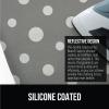 GORILLA GRIP The Original Ironing Board Cover and Pad, Silicone Coating, Thick Scorch Resistant Padding, Heavy Duty Iron Covers Standard Boards, Hook and Loop Fastener Strap, Silver, 15×54(Dots)