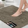 GORILLA GRIP Bath Rug Mat 36×24, Thick Absorbent Chenille, Quick Dry Microfiber Mats, Rubber Backing Washable Shower Floor Rugs, Bathmat Runner, US Designed Bathroom Home Decor Accessories Gray Beige(Latte)