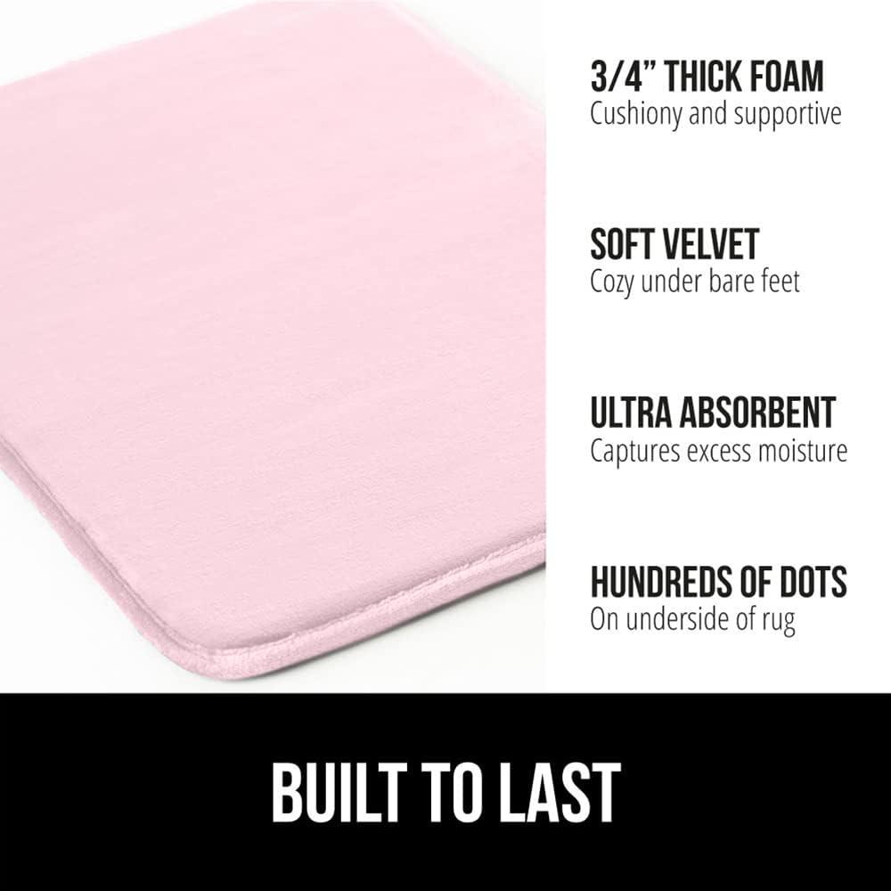imageGORILLA GRIP Thick Memory Foam Toilet Rug for Bathroom Square Shaped Washable Soft Absorbent Velvet Topside Floor Mats Machine Wash Cushioned Luxury Rugs for Bath Room 225x195 Graphite GrayPink