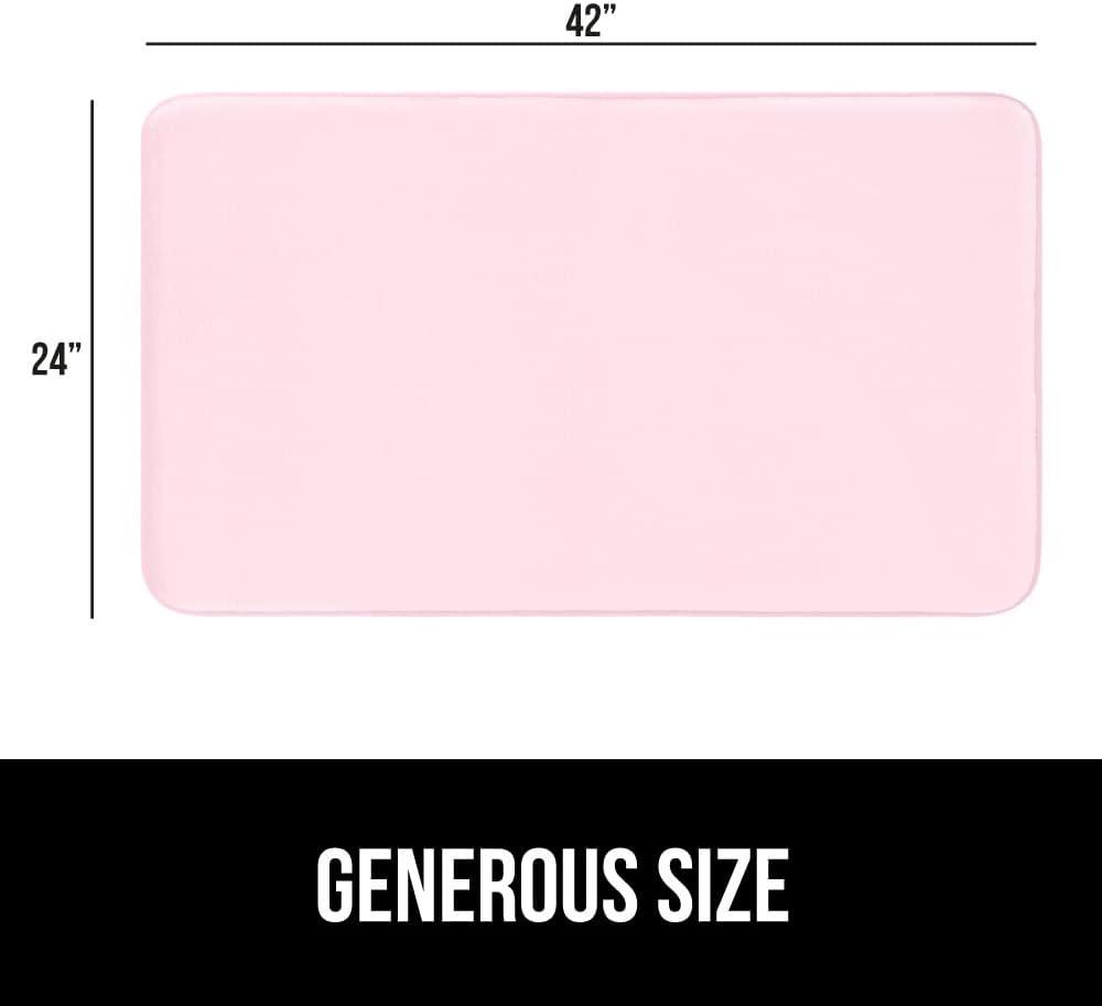 imageGORILLA GRIP Thick Memory Foam Toilet Rug for Bathroom Square Shaped Washable Soft Absorbent Velvet Topside Floor Mats Machine Wash Cushioned Luxury Rugs for Bath Room 225x195 Graphite GrayPink
