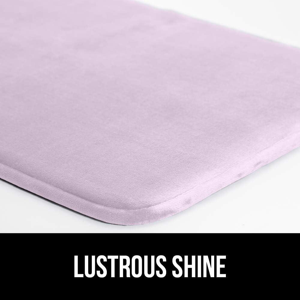 imageGORILLA GRIP Thick Memory Foam Toilet Rug for Bathroom Square Shaped Washable Soft Absorbent Velvet Topside Floor Mats Machine Wash Cushioned Luxury Rugs for Bath Room 225x195 Graphite GraySoft Purple