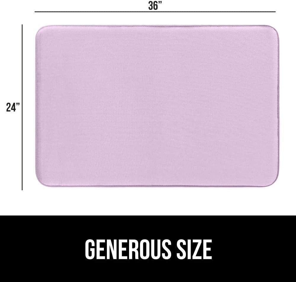 imageGORILLA GRIP Thick Memory Foam Toilet Rug for Bathroom Square Shaped Washable Soft Absorbent Velvet Topside Floor Mats Machine Wash Cushioned Luxury Rugs for Bath Room 225x195 Graphite GraySoft Purple