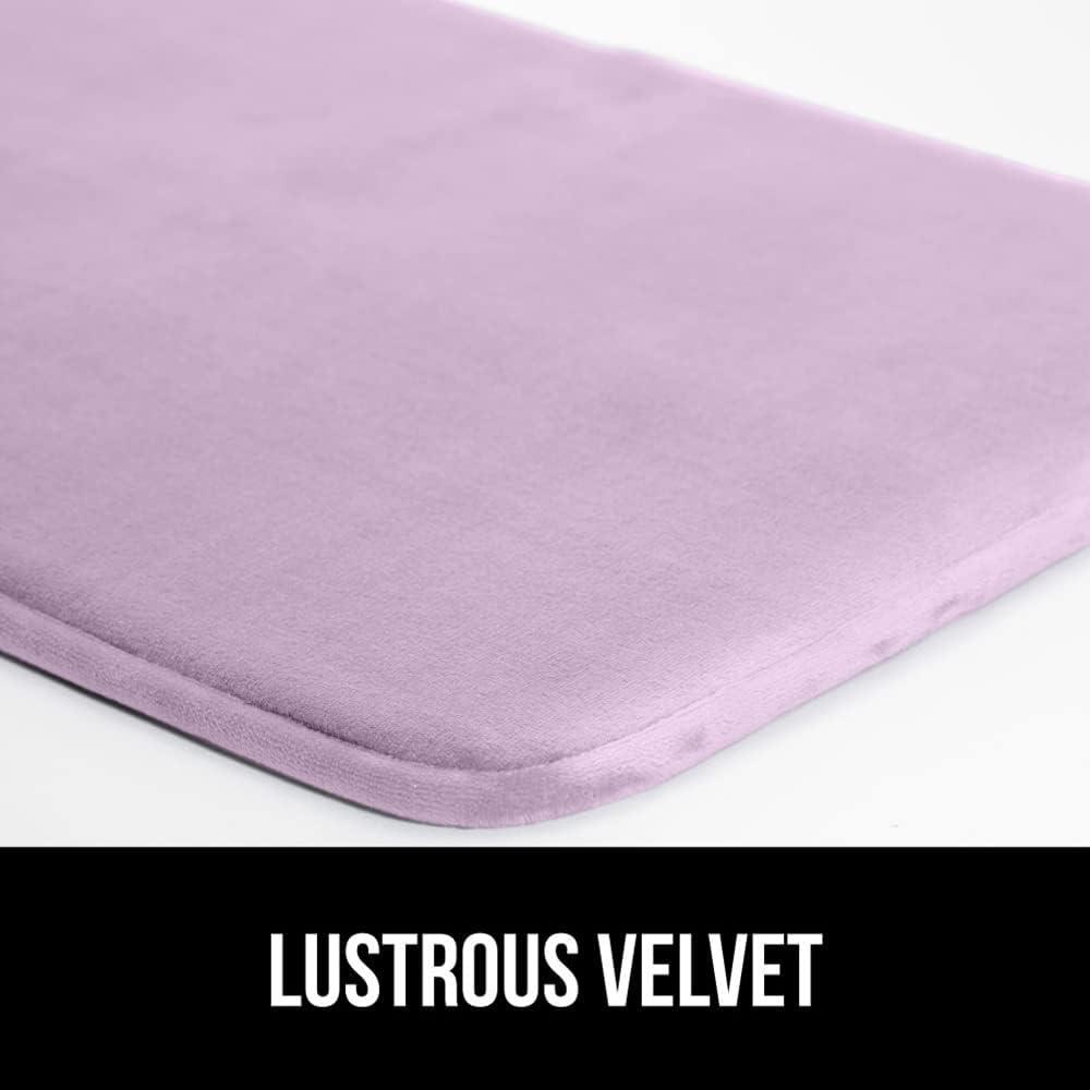 imageGORILLA GRIP Thick Memory Foam Toilet Rug for Bathroom Square Shaped Washable Soft Absorbent Velvet Topside Floor Mats Machine Wash Cushioned Luxury Rugs for Bath Room 225x195 Graphite GraySoft Purple