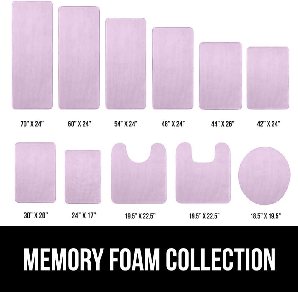imageGORILLA GRIP Thick Memory Foam Toilet Rug for Bathroom Square Shaped Washable Soft Absorbent Velvet Topside Floor Mats Machine Wash Cushioned Luxury Rugs for Bath Room 225x195 Graphite GraySoft Purple