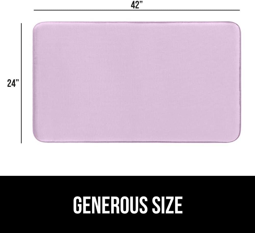 imageGORILLA GRIP Thick Memory Foam Toilet Rug for Bathroom Square Shaped Washable Soft Absorbent Velvet Topside Floor Mats Machine Wash Cushioned Luxury Rugs for Bath Room 225x195 Graphite GraySoft Purple