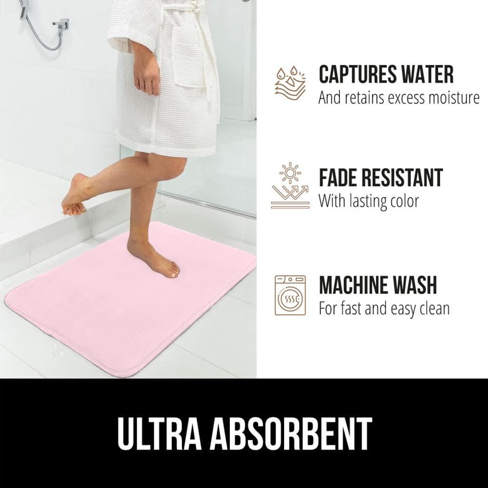 imageGORILLA GRIP Thick Memory Foam Toilet Rug for Bathroom Square Shaped Washable Soft Absorbent Velvet Topside Floor Mats Machine Wash Cushioned Luxury Rugs for Bath Room 225x195 Graphite GrayPink