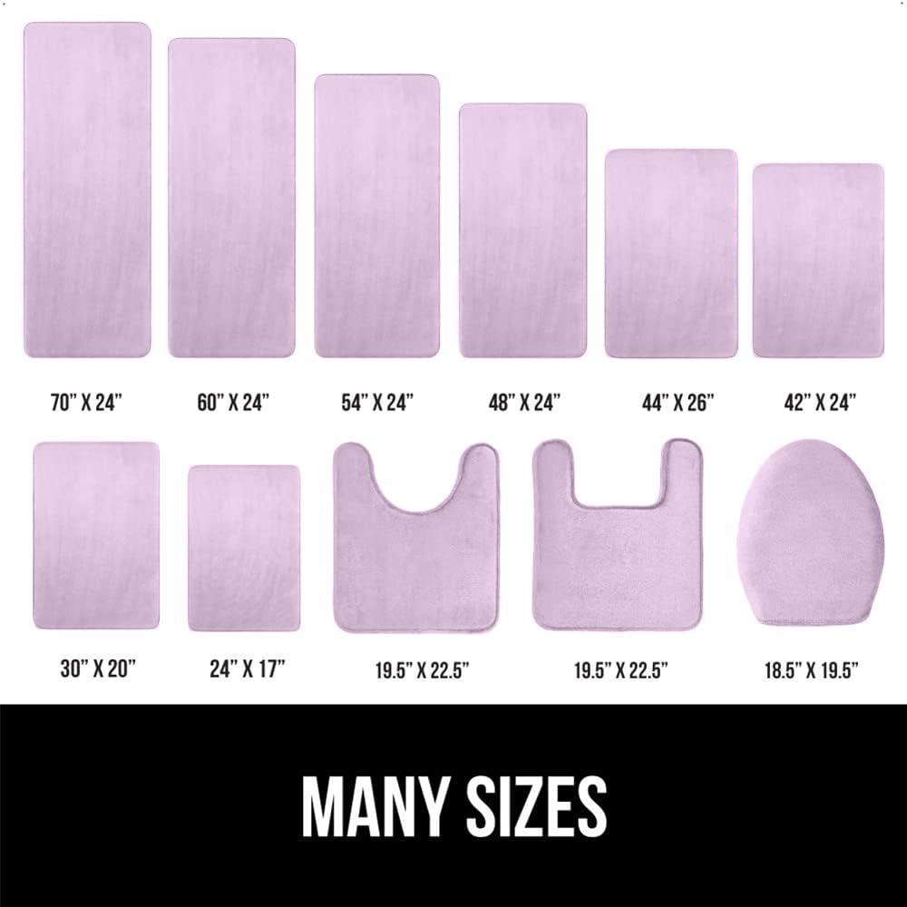 imageGORILLA GRIP Thick Memory Foam Toilet Rug for Bathroom Square Shaped Washable Soft Absorbent Velvet Topside Floor Mats Machine Wash Cushioned Luxury Rugs for Bath Room 225x195 Graphite GraySoft Purple