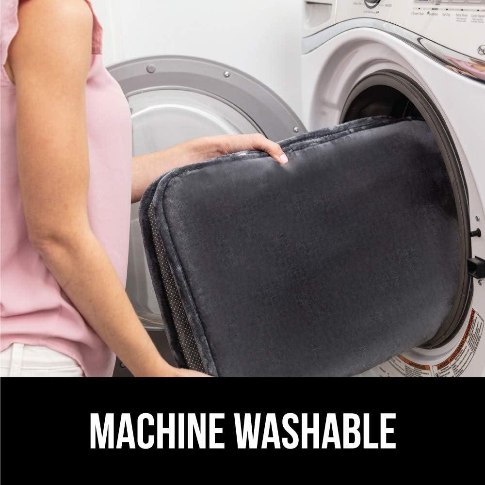 imageGORILLA GRIP Thick Memory Foam Toilet Rug for Bathroom Square Shaped Washable Soft Absorbent Velvet Topside Floor Mats Machine Wash Cushioned Luxury Rugs for Bath Room 225x195 Graphite GrayPink