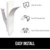 GORILLA GRIP Heavy Duty 25lbs Strong Reusable Wall Hanging Hooks, Easy Install Stick on Removable Hook, No Nail Damage, Multisurface Use for Decorations, 5 Pk and 2 Extra Strips, Plastic​