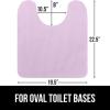 GORILLA GRIP Thick Memory Foam Toilet Rug for Bathroom, Square Shaped Washable, Soft Absorbent Velvet Topside Floor Mats, Machine Wash, Cushioned Luxury Rugs for Bath Room, 22.5×19.5, Graphite Gray(Soft Purple)