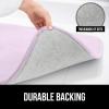 GORILLA GRIP Thick Memory Foam Toilet Rug for Bathroom, Square Shaped Washable, Soft Absorbent Velvet Topside Floor Mats, Machine Wash, Cushioned Luxury Rugs for Bath Room, 22.5×19.5, Graphite Gray(Soft Purple)