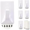 GORILLA GRIP Heavy Duty 25lbs Strong Reusable Wall Hanging Hooks, Easy Install Stick on Removable Hook, No Nail Damage, Multisurface Use for Decorations, 5 Pk and 2 Extra Strips, Plastic​