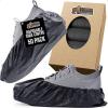 GORILLA GUARD Shoe Covers Disposable, Pack of 50 (25 Pairs) Waterproof Ankle Booties, Puncture Resistant Accessories for Work, Safety Boot Cover for Indoors and Outdoors, Secure Universal Fit, Black(50)