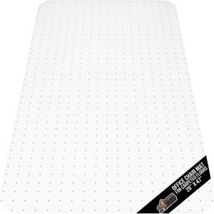 GORILLA GRIP Slip Resistant Office Chair Mat for Carpet Floors, Smooth Glide Under Desk Carpeted Floor Protector, Heavy Duty Plastic Computer Mats for Rolling Work and Gaming Chairs 29×47, Clear(Carpet)