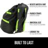 GORILLA GRIP Car Seat Travel Bag for Airplane Gate Check, Easy Carry Backpack Bags Cover Carseats, Infant Baby Carriers and Toddler Booster Seats for Airport, Child Air Travels Essential, Fluorescent(Fluorescent)