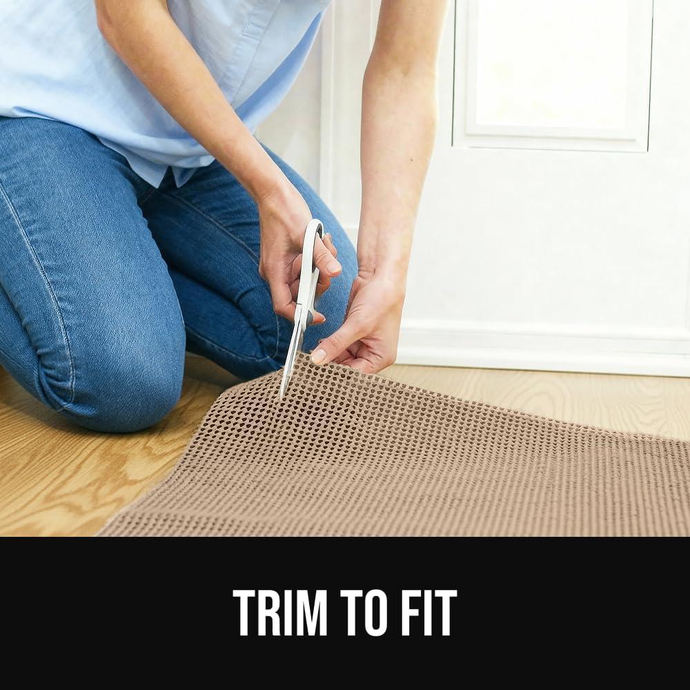 image:imageGORILLA GRIP Premium Dual Sided Extra Thick Rug Gripper Pad for Hardwood Floors Breathable Slip Resistant Pad Grips Under Carpet Area Rugs for Hard Surface Floor Protection Easy Trim Mats 2x3 BeigeBeige