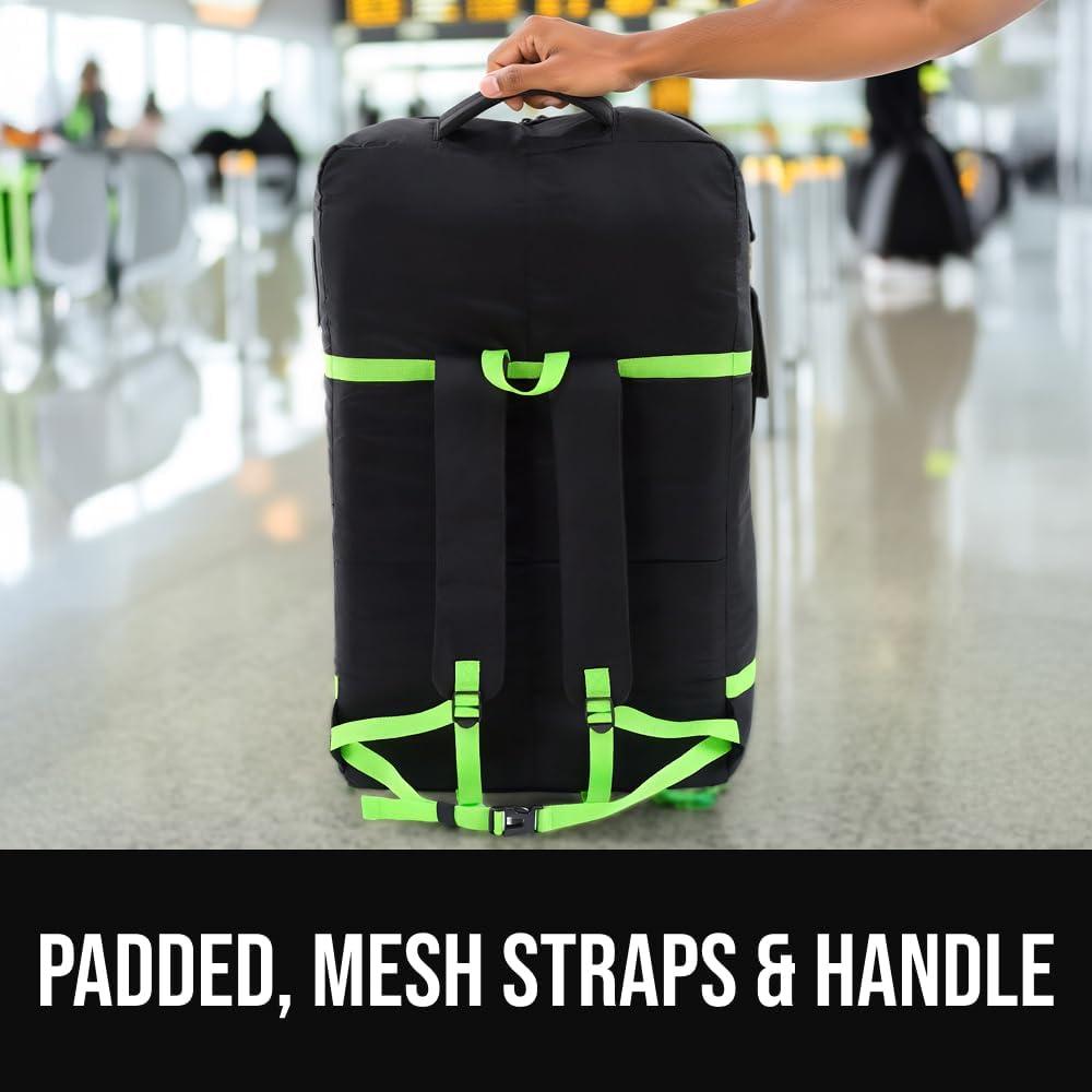 image:imageGORILLA GRIP Tear and Water Resistant Padded Car Seat Travel Bag for Airplane and Airport Universal Fit Baby Carseat Bags Handle amp Shoulder Straps Air Gate Check Toddler Stroller Carrier GreenGreen