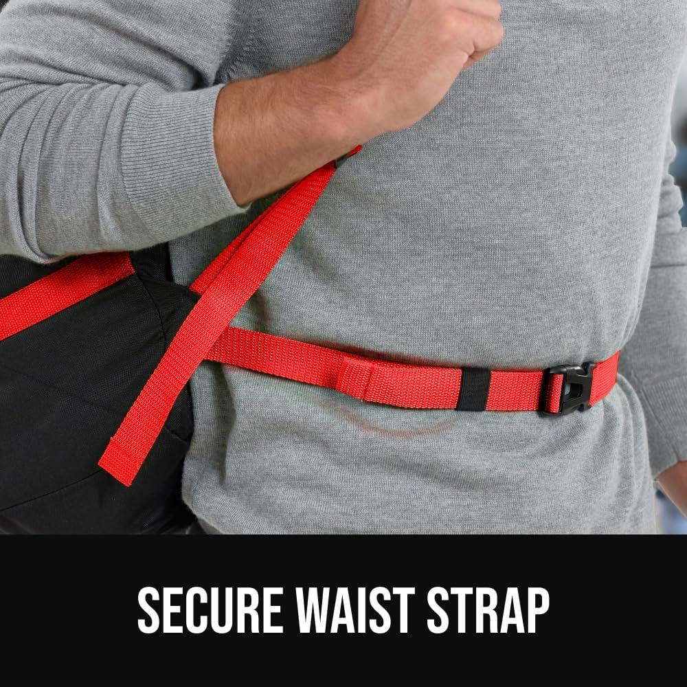 image:imageGORILLA GRIP Tear and Water Resistant Padded Car Seat Travel Bag for Airplane and Airport Universal Fit Baby Carseat Bags Handle amp Shoulder Straps Air Gate Check Toddler Stroller Carrier GreenRed