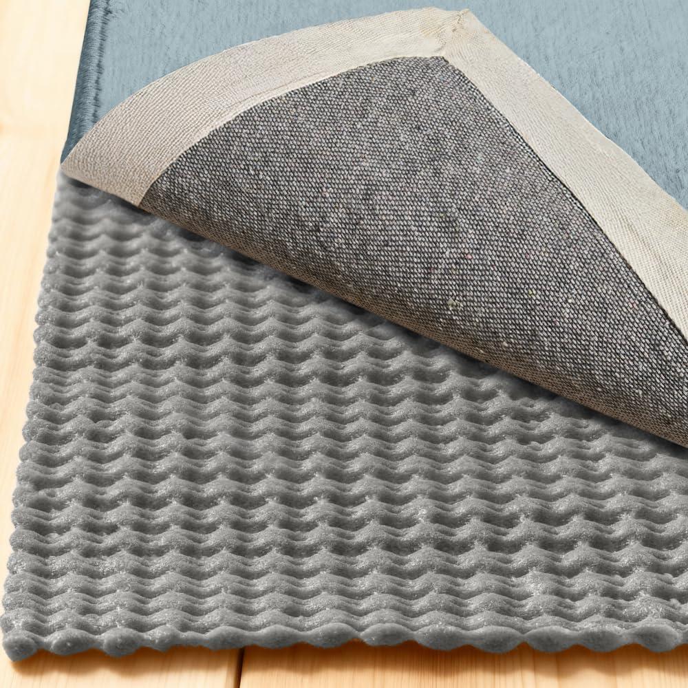 image:imageGORILLA GRIP Premium Dual Sided Extra Thick Rug Gripper Pad for Hardwood Floors Breathable Slip Resistant Pad Grips Under Carpet Area Rugs for Hard Surface Floor Protection Easy Trim Mats 2x3 BeigeGrey