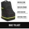 GORILLA GRIP Tear and Water Resistant Padded Car Seat Travel Bag for Airplane and Airport, Universal Fit Baby Carseat Bags, Handle & Shoulder Straps, Air Gate Check Toddler Stroller Carrier, Green(Yellow)