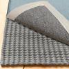 GORILLA GRIP Premium Dual Sided Extra Thick Rug Gripper Pad for Hardwood Floors, Breathable Slip Resistant Pad Grips Under Carpet Area Rugs for Hard Surface Floor Protection, Easy Trim Mats, 2×3 Beige(Grey)