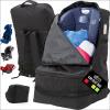 GORILLA GRIP Tear and Water Resistant Padded Car Seat Travel Bag for Airplane and Airport, Universal Fit Baby Carseat Bags, Handle & Shoulder Straps, Air Gate Check Toddler Stroller Carrier, Green(Black)