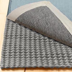 GORILLA GRIP Premium Dual Sided Extra Thick Rug Gripper Pad for Hardwood Floors, Breathable Slip Resistant Pad Grips Under Carpet Area Rugs for Hard Surface Floor Protection, Easy Trim Mats, 2×3 Beige(Grey)