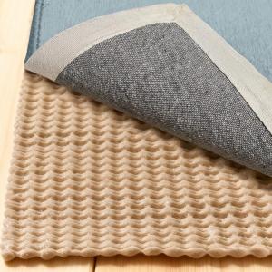 GORILLA GRIP Premium Dual Sided Extra Thick Rug Gripper Pad for Hardwood Floors, Breathable Slip Resistant Pad Grips Under Carpet Area Rugs for Hard Surface Floor Protection, Easy Trim Mats, 2×3 Beige(Beige)