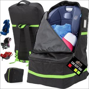 GORILLA GRIP Tear and Water Resistant Padded Car Seat Travel Bag for Airplane and Airport, Universal Fit Baby Carseat Bags, Handle & Shoulder Straps, Air Gate Check Toddler Stroller Carrier, Green(Green)