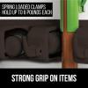 GORILLA GRIP Wall Mount Hook Fixture, Also Includes Slots to Hold Mop, Broom, Tools, Easy Install, Organize Cleaners, Tools, Home, Kitchen, Garage, 6 Hooks 5 Slots, Beige(Brown)