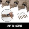 GORILLA GRIP Wall Mount Hook Fixture, Also Includes Slots to Hold Mop, Broom, Tools, Easy Install, Organize Cleaners, Tools, Home, Kitchen, Garage, 6 Hooks 5 Slots, Beige(Beige)