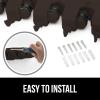 GORILLA GRIP Wall Mount Hook Fixture, Also Includes Slots to Hold Mop, Broom, Tools, Easy Install, Organize Cleaners, Tools, Home, Kitchen, Garage, 6 Hooks 5 Slots, Beige(Brown)
