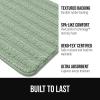 GORILLA GRIP Textured Backing Bathroom Rugs, Soft Memory Foam Absorbent Striped Bath Mats, Machine Washable & Fade Resistant, Bathmat Accessories for Floor, Home Decor Shower Essentials, Gray 24×16(Sage)