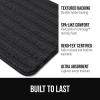 GORILLA GRIP Textured Backing Bathroom Rugs, Soft Memory Foam Absorbent Striped Bath Mats, Machine Washable & Fade Resistant, Bathmat Accessories for Floor, Home Decor Shower Essentials, Gray 24×16(Black)