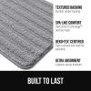 GORILLA GRIP Textured Backing Bathroom Rugs, Soft Memory Foam Absorbent Striped Bath Mats, Machine Washable & Fade Resistant, Bathmat Accessories for Floor, Home Decor Shower Essentials, Gray 24×16(Grey)