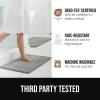 GORILLA GRIP Textured Backing Bathroom Rugs, Soft Memory Foam Absorbent Striped Bath Mats, Machine Washable & Fade Resistant, Bathmat Accessories for Floor, Home Decor Shower Essentials, Gray 24×16(Grey)