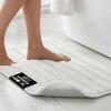 GORILLA GRIP Textured Backing Bathroom Rugs, Soft Memory Foam Absorbent Striped Bath Mats, Machine Washable & Fade Resistant, Bathmat Accessories for Floor, Home Decor Shower Essentials, Gray 24×16(White)