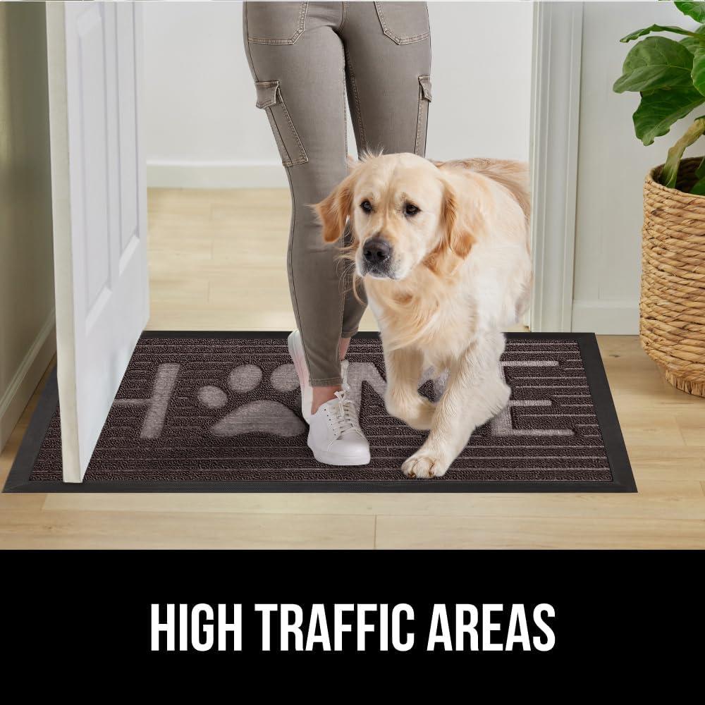 image:imageGORILLA GRIP 100 Waterproof AllSeason WeatherMax Doormat US Designed Natural Rubber Stain and Fade Resistant Low Profile Indoor Outdoor Door Mats Easy Clean Patio Mat 17x29 Latte QuatrefoilEspresso Home Paw