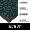 GORILLA GRIP 100% Waterproof All-Season WeatherMax Doormat US Designed Natural Rubber, Stain and Fade Resistant, Low Profile Indoor Outdoor Door Mats, Easy Clean Patio Mat, 17×29, Latte Quatrefoil(Moss Vine Leaves)
