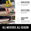 GORILLA GRIP 100% Waterproof All-Season WeatherMax Doormat US Designed Natural Rubber, Stain and Fade Resistant, Low Profile Indoor Outdoor Door Mats, Easy Clean Patio Mat, 17×29, Latte Quatrefoil(Almond Home Sweet Home)