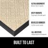 GORILLA GRIP 100% Waterproof All-Season WeatherMax Doormat US Designed Natural Rubber, Stain and Fade Resistant, Low Profile Indoor Outdoor Door Mats, Easy Clean Patio Mat, 17×29, Latte Quatrefoil(Modern Latte)