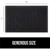 GORILLA GRIP 100% Waterproof All-Season WeatherMax Doormat US Designed Natural Rubber, Stain and Fade Resistant, Low Profile Indoor Outdoor Door Mats, Easy Clean Patio Mat, 17×29, Latte Quatrefoil(Midnight Maze)