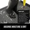 GORILLA GRIP 100% Waterproof All-Season WeatherMax Doormat US Designed Natural Rubber, Stain and Fade Resistant, Low Profile Indoor Outdoor Door Mats, Easy Clean Patio Mat, 17×29, Latte Quatrefoil(Stone Paws)
