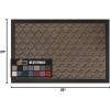GORILLA GRIP 100% Waterproof All-Season WeatherMax Doormat US Designed Natural Rubber, Stain and Fade Resistant, Low Profile Indoor Outdoor Door Mats, Easy Clean Patio Mat, 17×29, Latte Quatrefoil(Beige Quatre)