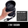 GORILLA GRIP Dog Water Bottle, Portable Water Bowl Dispenser for Dogs, 16 oz Leak Proof Pet Travel Squeeze Bottles, Food Grade Silicone, to Go Puppy Essentials, Hiking Camping Trip Accessories, Onyx