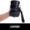 GORILLA GRIP Dog Water Bottle, Portable Water Bowl Dispenser for Dogs, 16 oz Leak Proof Pet Travel Squeeze Bottles, Food Grade Silicone, to Go Puppy Essentials, Hiking Camping Trip Accessories, Onyx