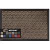 GORILLA GRIP 100% Waterproof All-Season WeatherMax Doormat US Designed Natural Rubber, Stain and Fade Resistant, Low Profile Indoor Outdoor Door Mats, Easy Clean Patio Mat, 17×29, Latte Quatrefoil(Latte Quatrefoil)